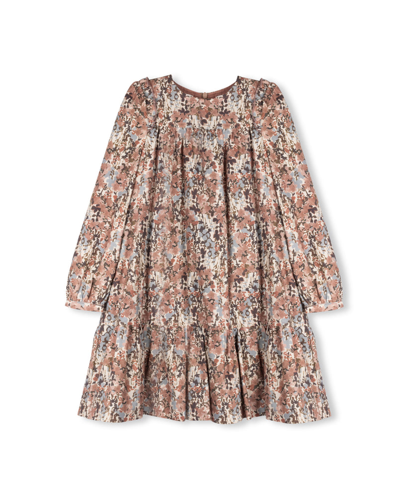 Papillon Jill Floral Printed Baby Doll Tier Dress - C-21936