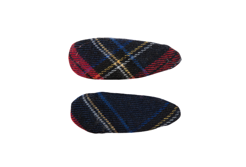 Heirlooms Winter Check - Covered Snap Clip Set - C1712SC