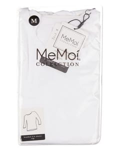Memoi Womens Bonded 3/4" Sleeve Top - Csp102