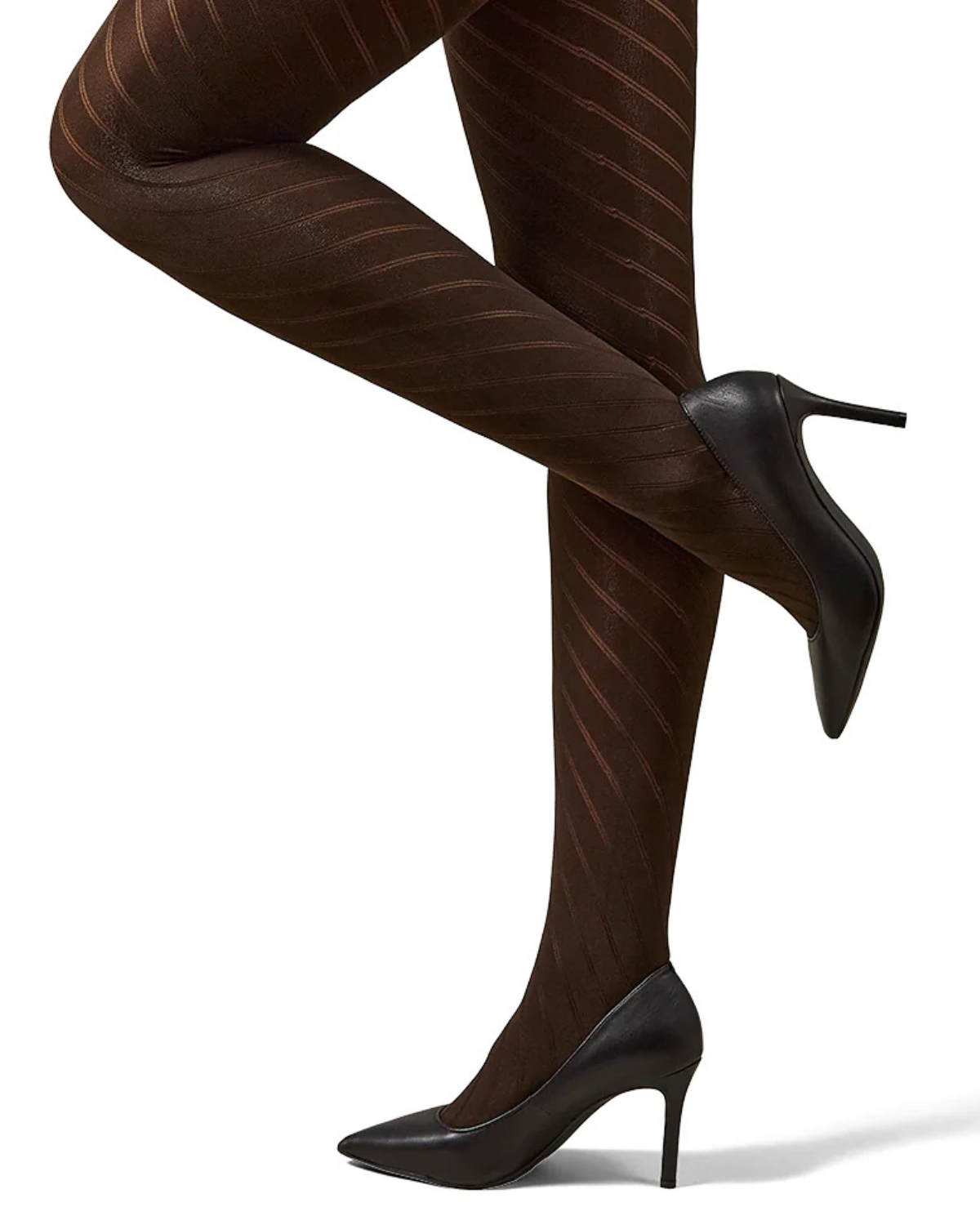 Memoi Spiral Opaque Control Top Tights - Mo-320