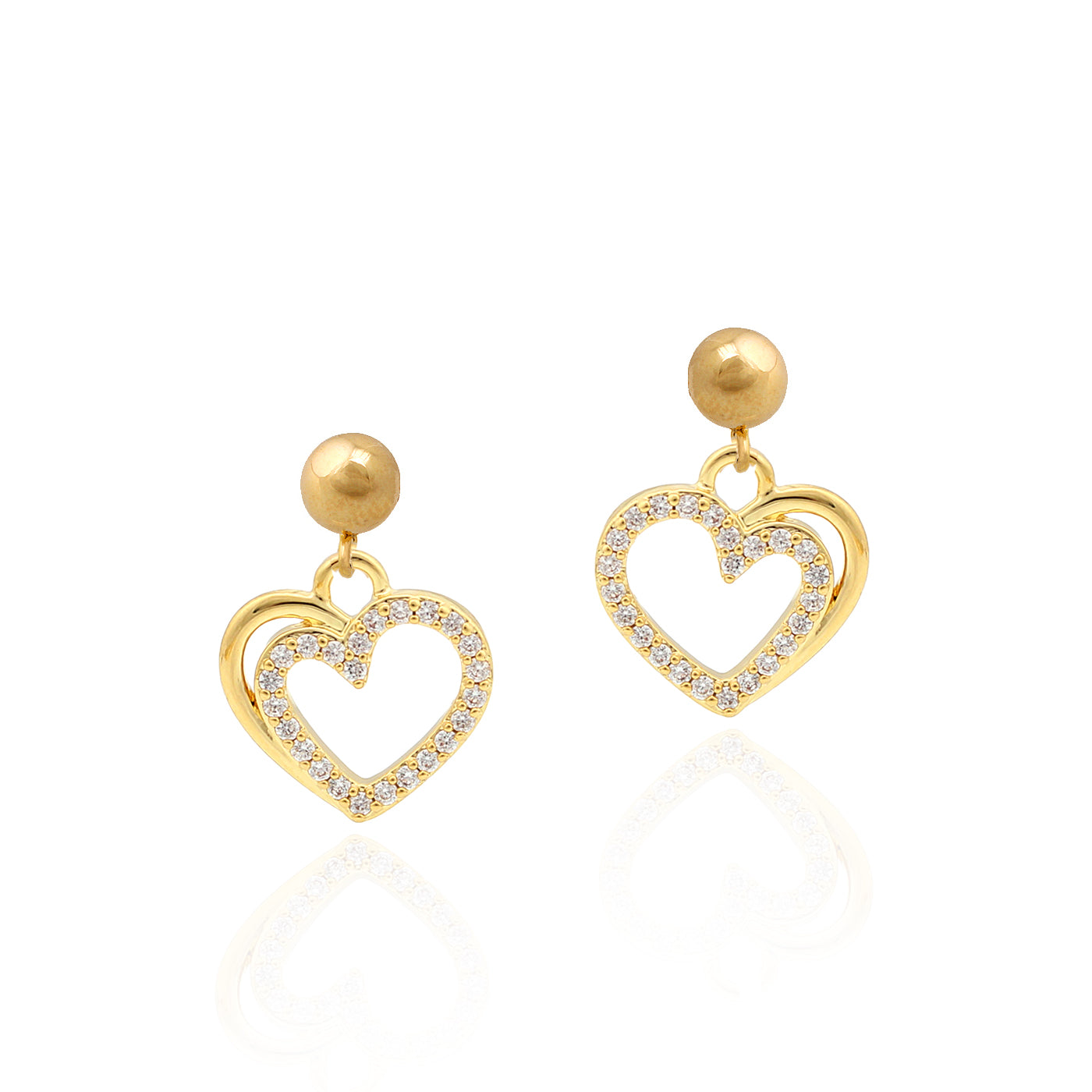 Cameo Uneven Heart Earring - E5201