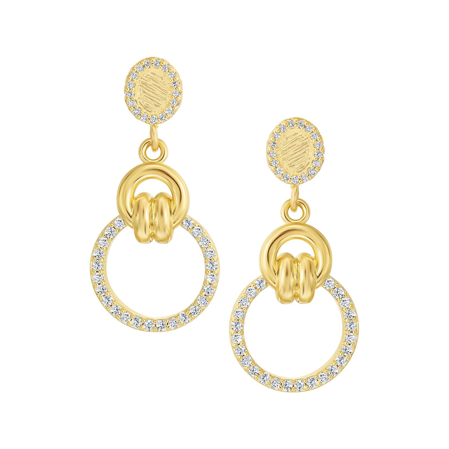 Cameo Linked Snowman Earring - E5268