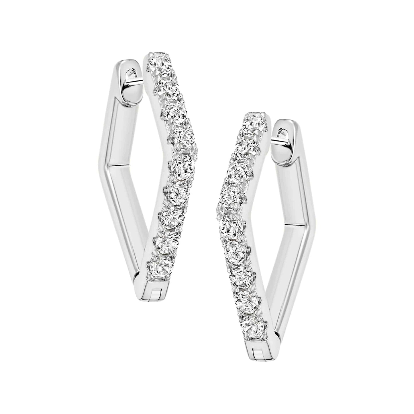 Cameo V-Point Huggie Earring - E5274