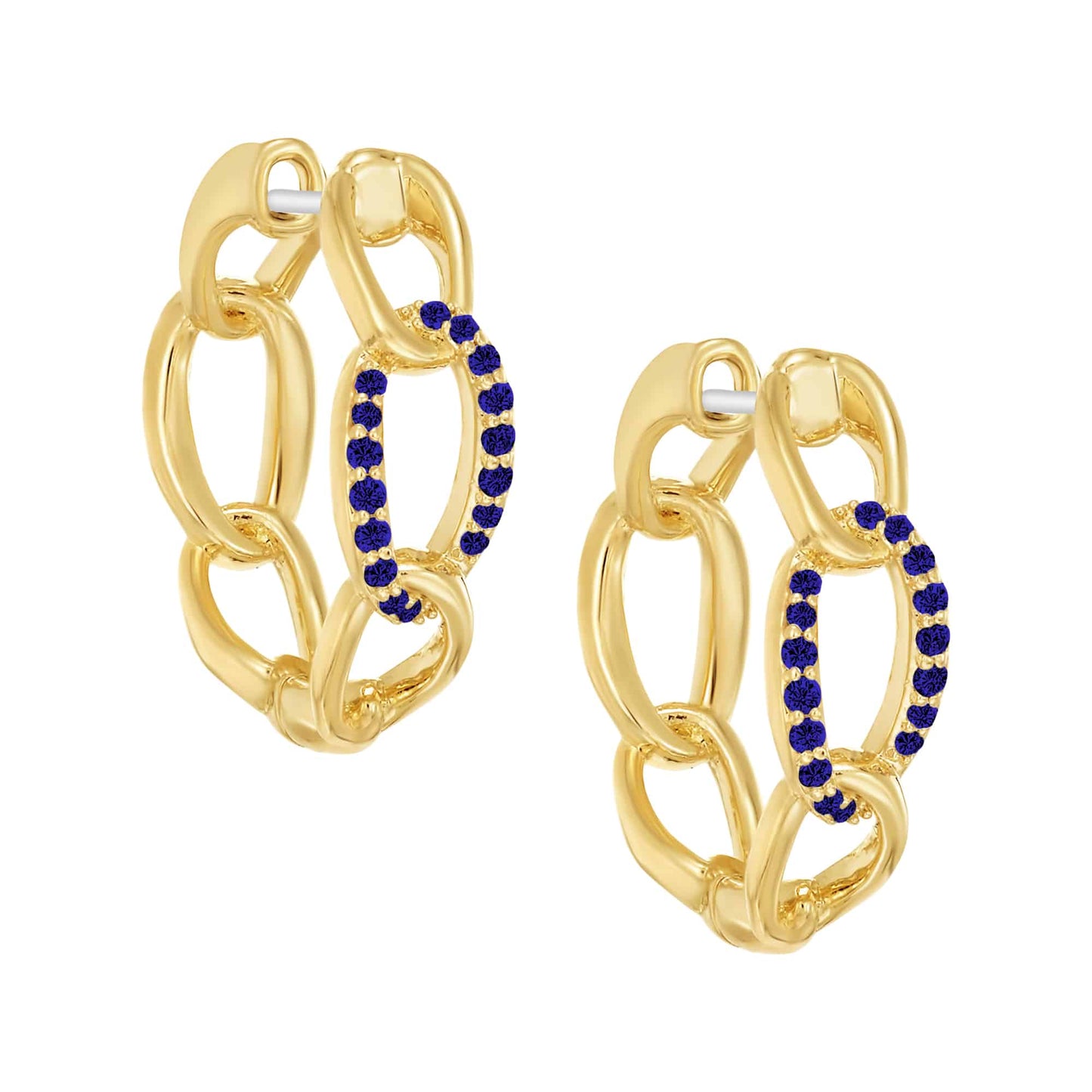 Cameo Elongated Chain Huggie Earring - E5275