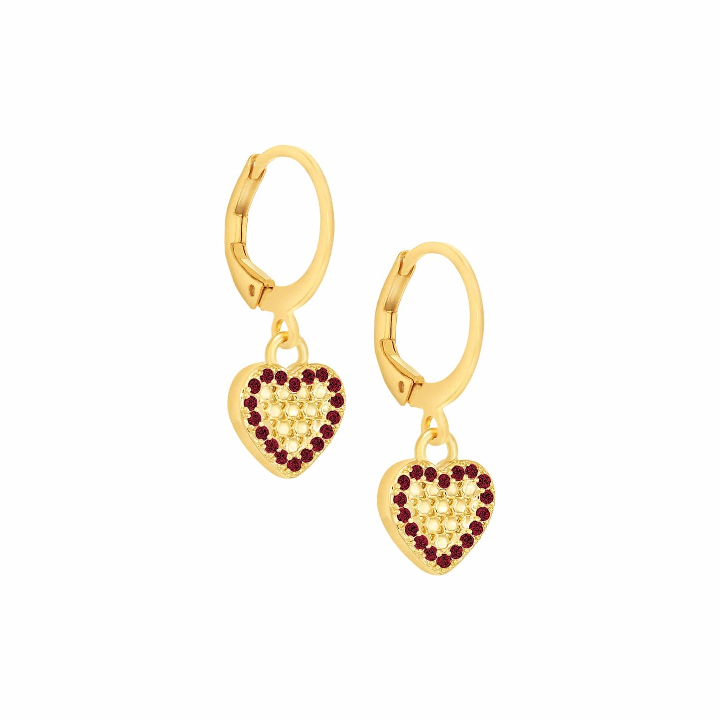 Cameo Small Honeycomb Heart Earring - E5282