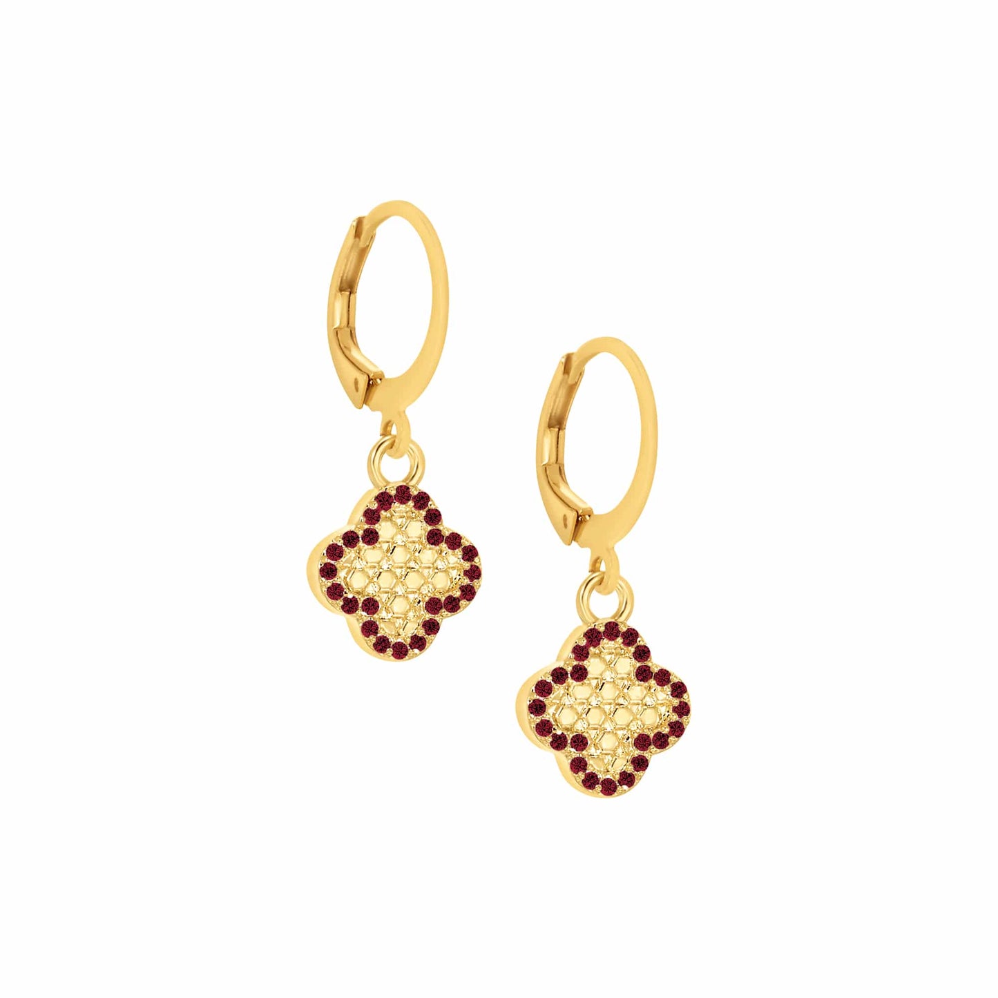 Cameo Small Honeycomb Clover Earring - E5284