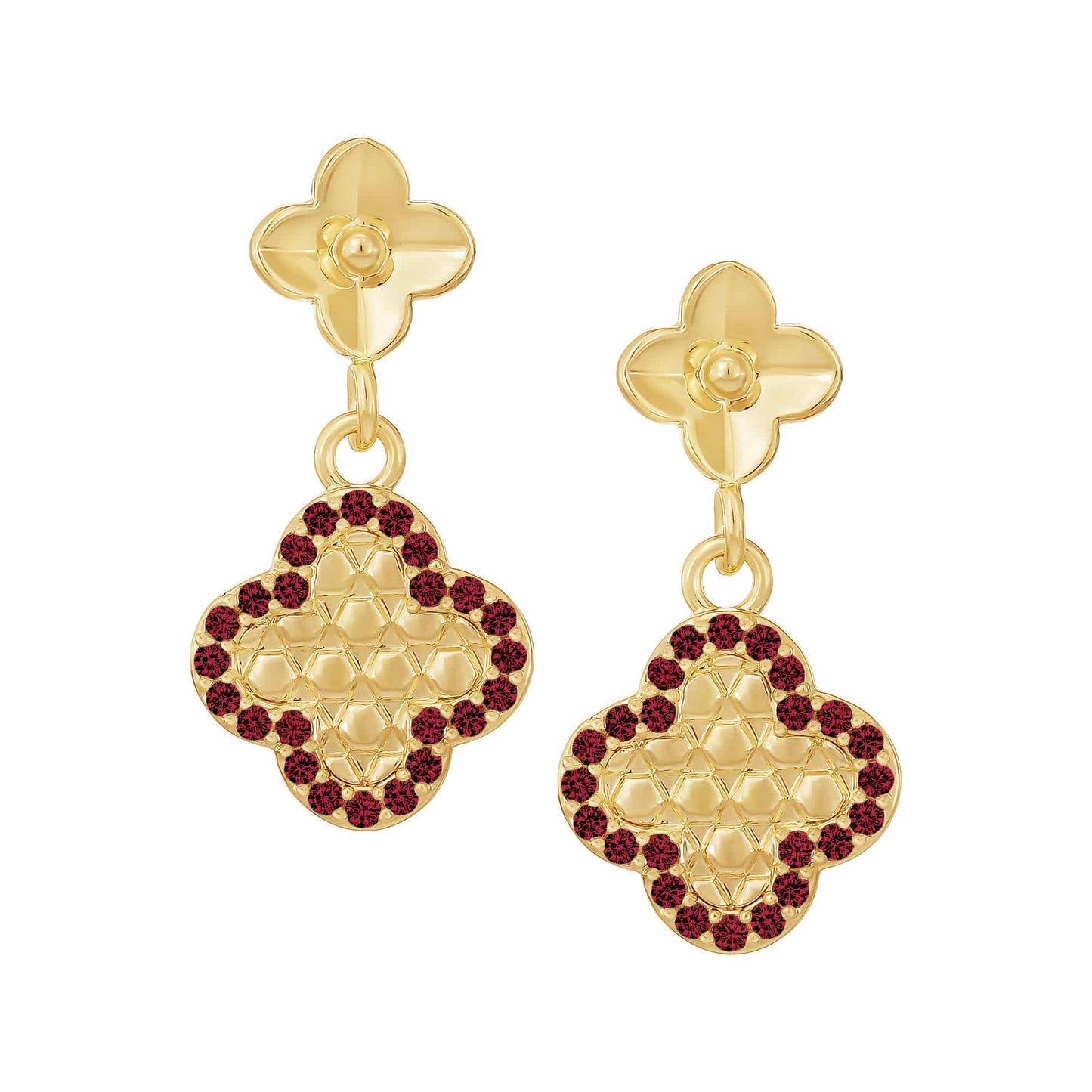 Cameo Medium Honeycomb Clover Earring - E5285