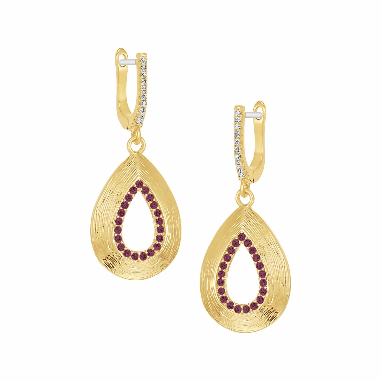 Cameo Brushed Bold Teardrop Earring - E5291