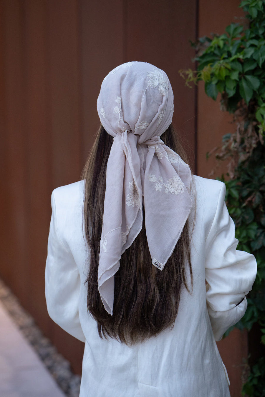 The Scarf Bar Embroidery Square Headscarf - CFE-TSB