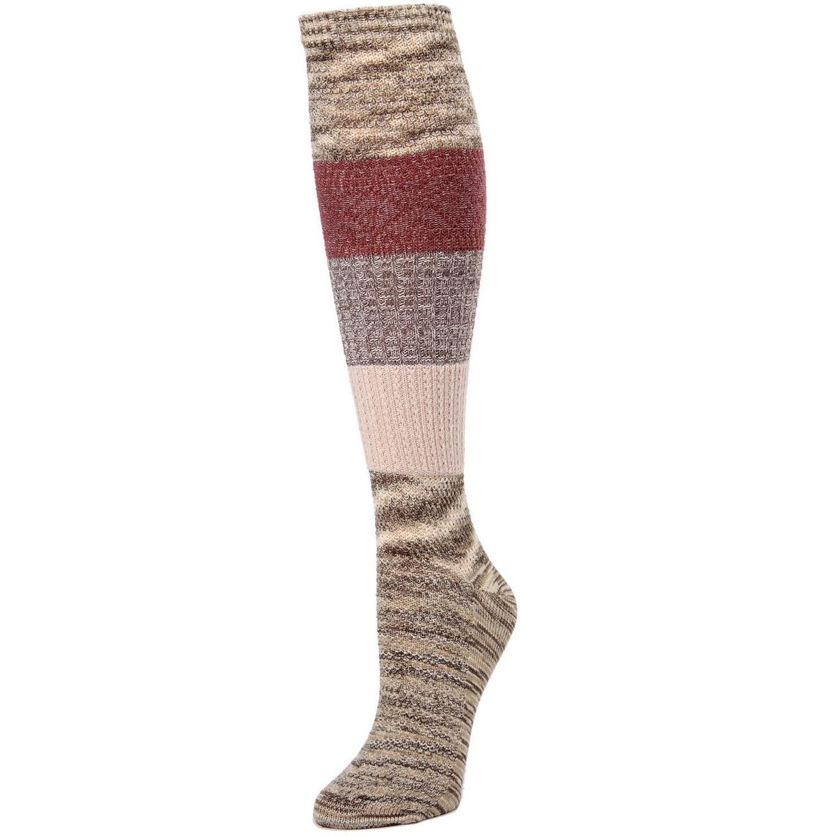 Memoi Marled Combo Knee High Boot Sock - Mkf-7501