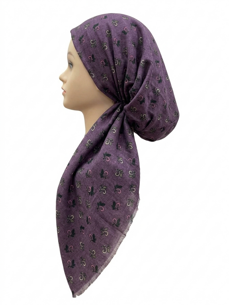 Revaz Floral Swirls Pretied Headscarf - HS752