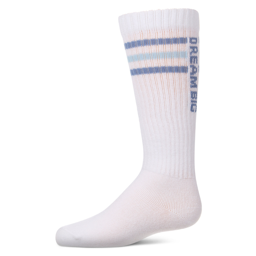 Memoi Triple Stripe Dream Big Knee High - MKF-7225