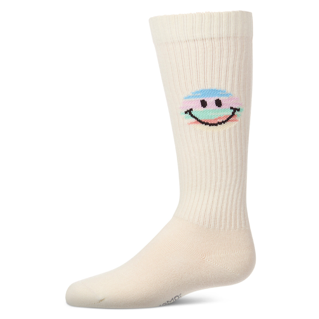 Memoi Colorful Smiley Face Knee High - MKF-7237