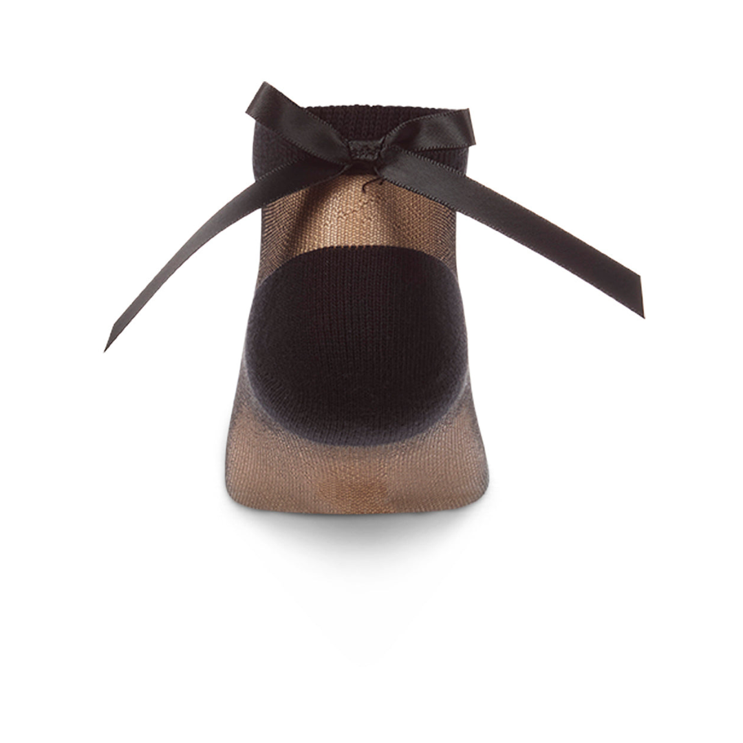 Memoi Sheer Satin Bow Anklet - MKF-6109