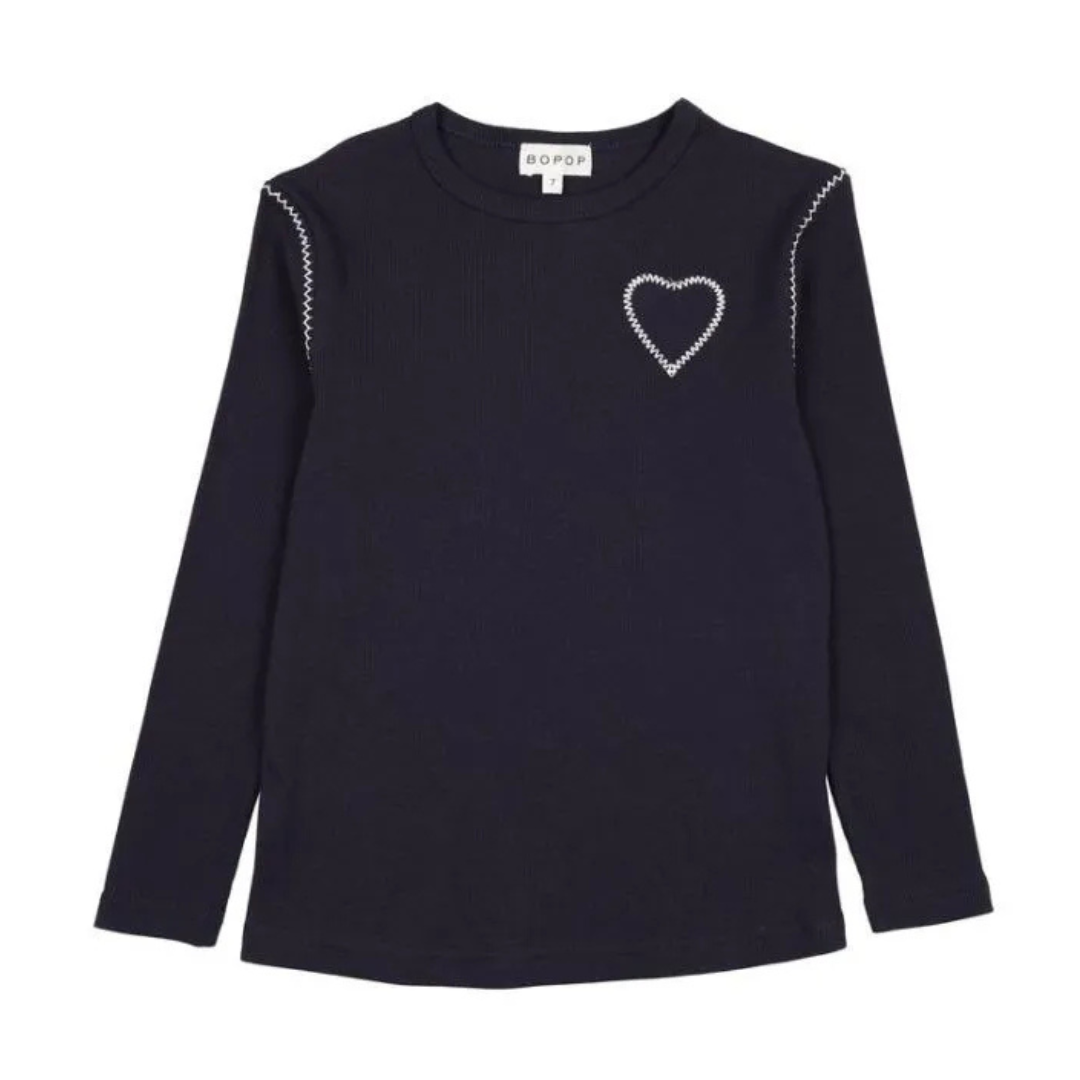 Bopop Heart Long Sleeve Tee - TR240