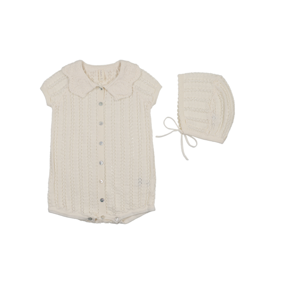 Lilette Crochet Knit Romper - CKGR-SS26