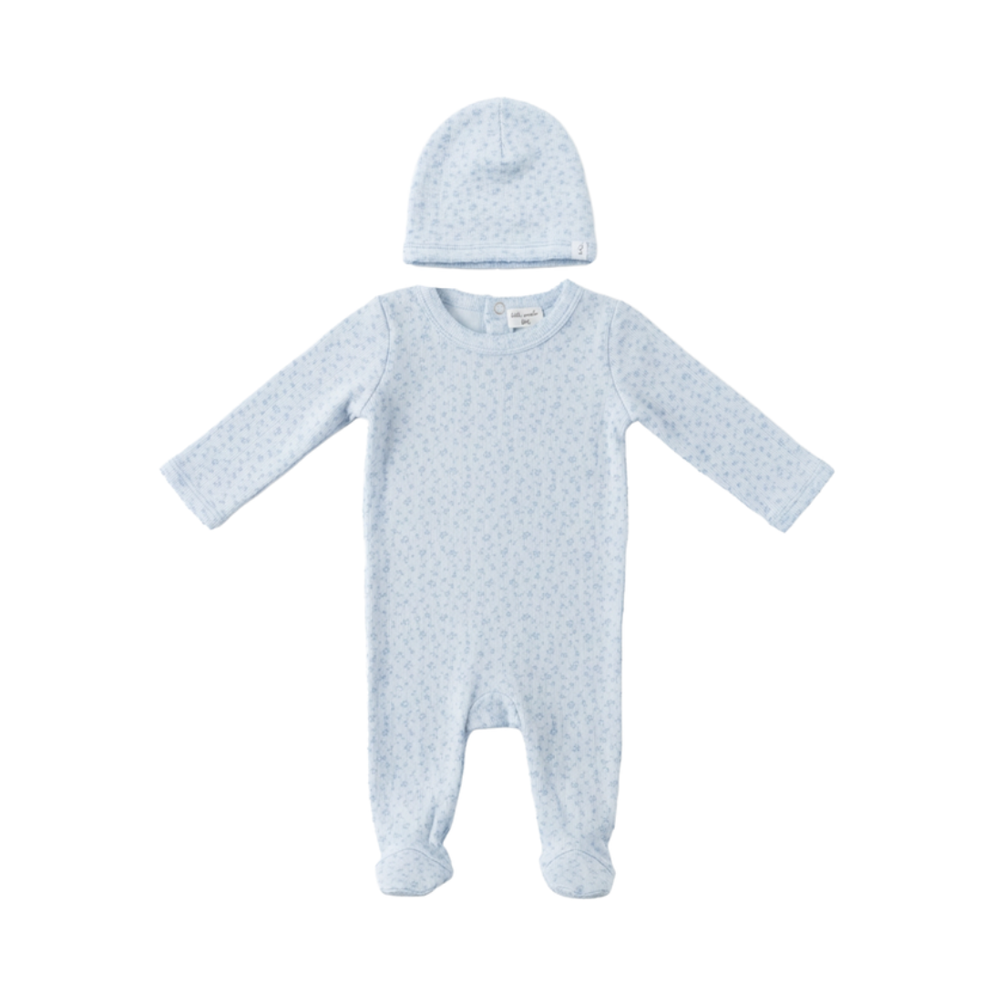 Little Fragile Flower Pointelle Romper Set - SB6CP7396