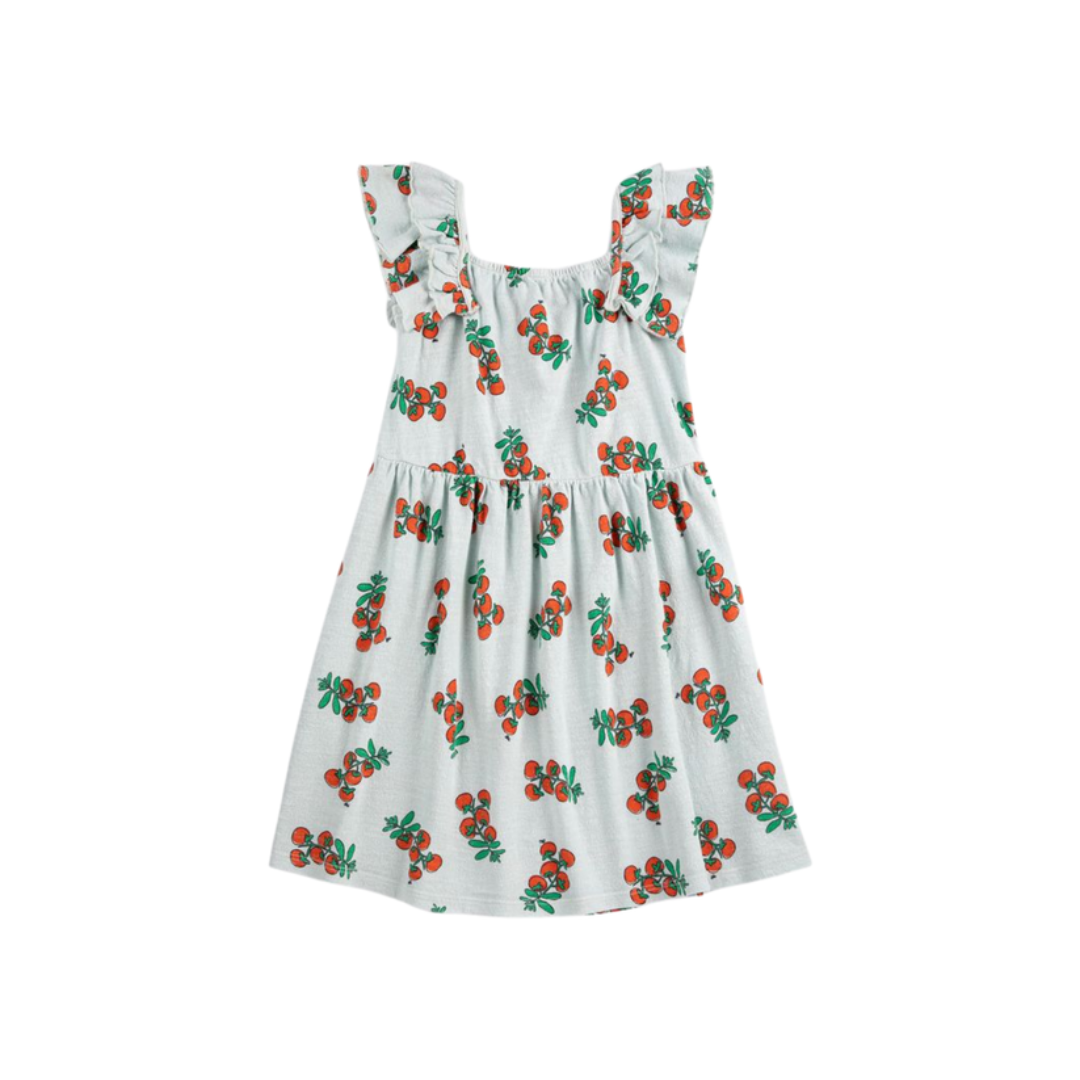 Bobo Choses Juicy Tomatoes All Over Ruffled Sleeveless Dress - B126AC100
