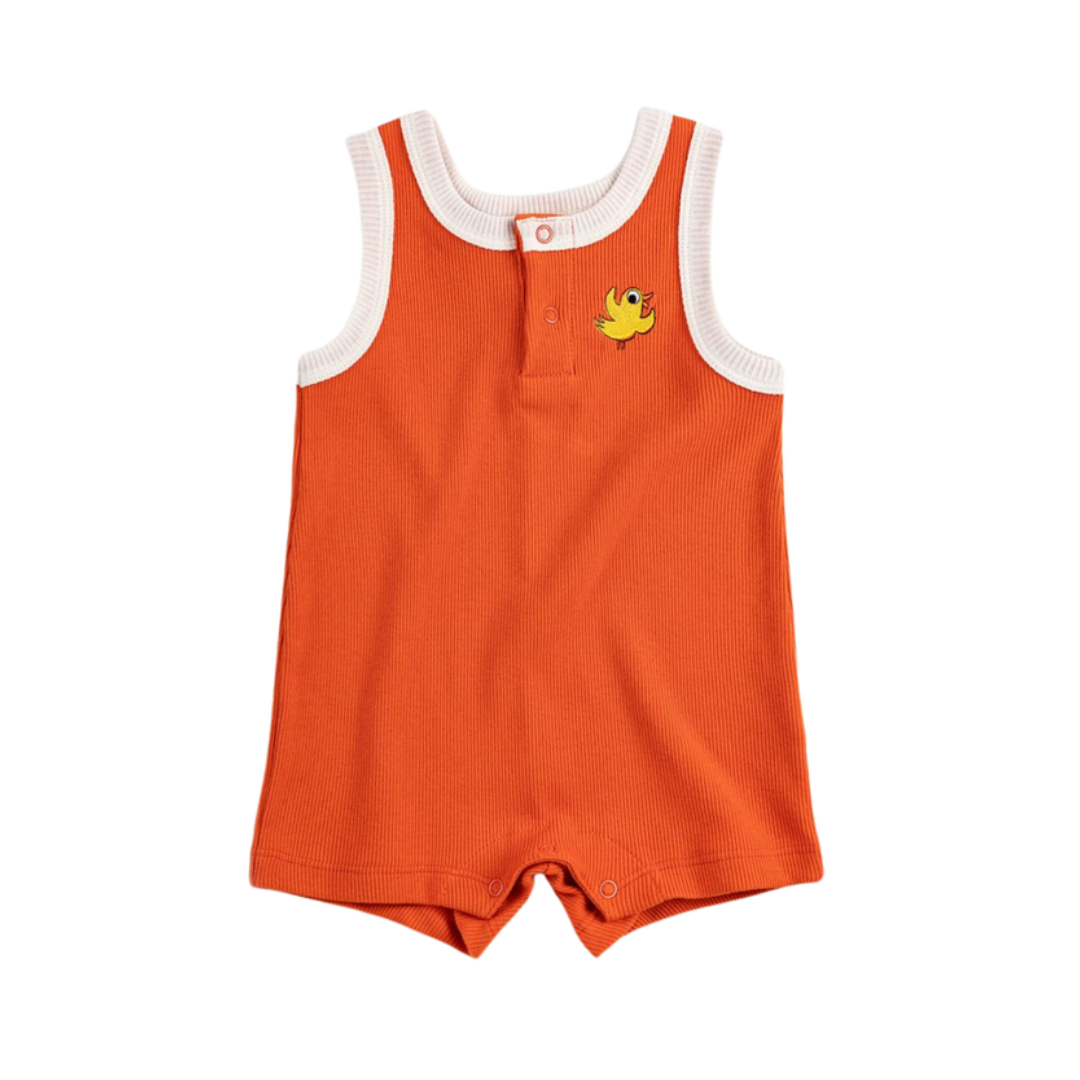 Bobo Choses Flying Oranges Sleeveless Romper - B126AB086