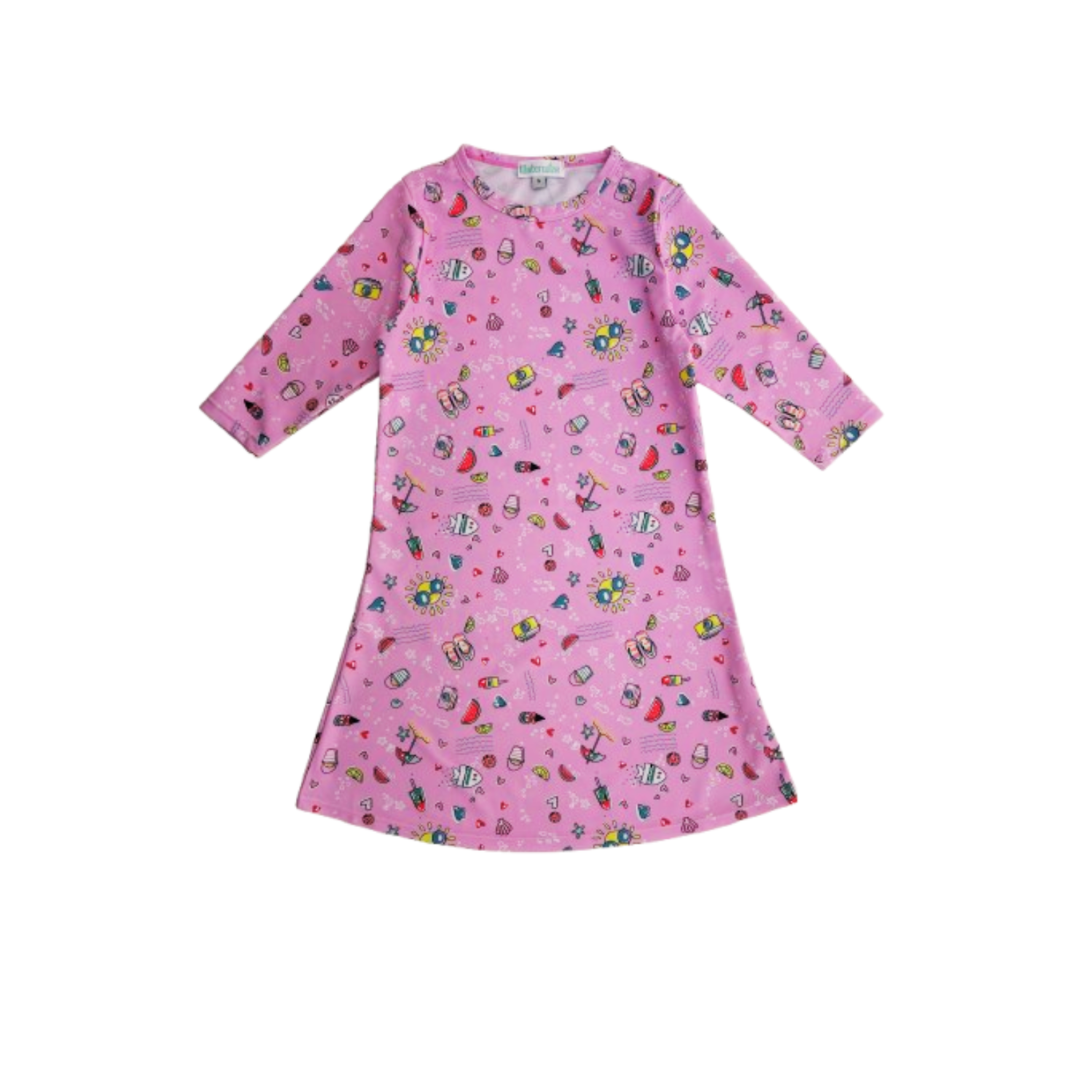 Waterwize Girls Emoji Print Swim Dress - BVS2516