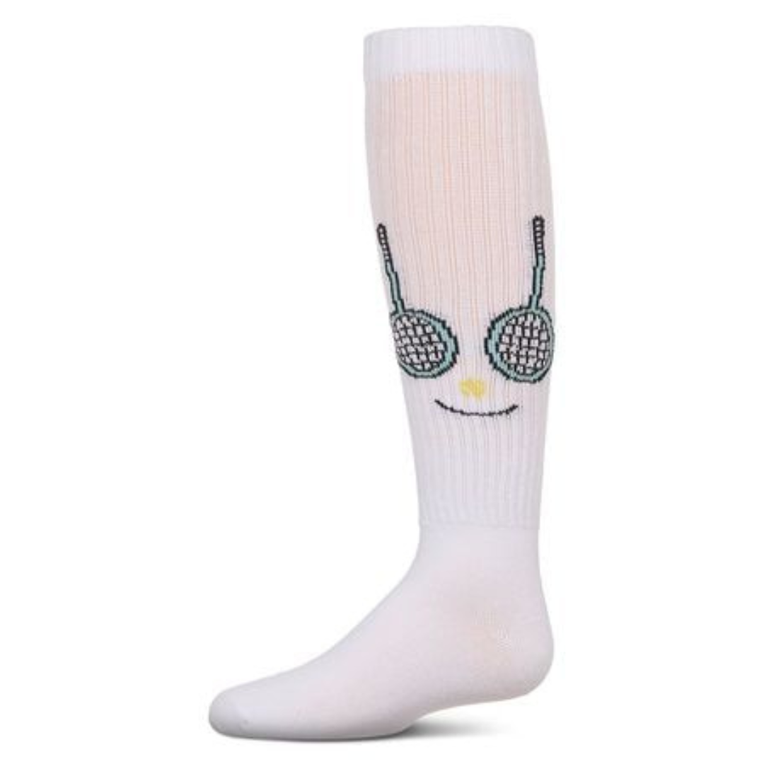 Memoi Tennis Smiley Face Knee High - MKF-7188