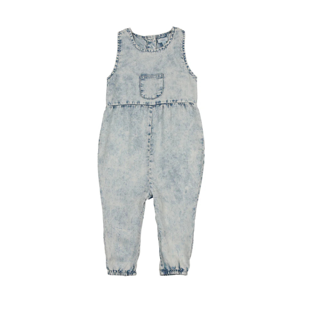 Bonjoy Boys Denim Tencel Long Romper - BTS25007BRL