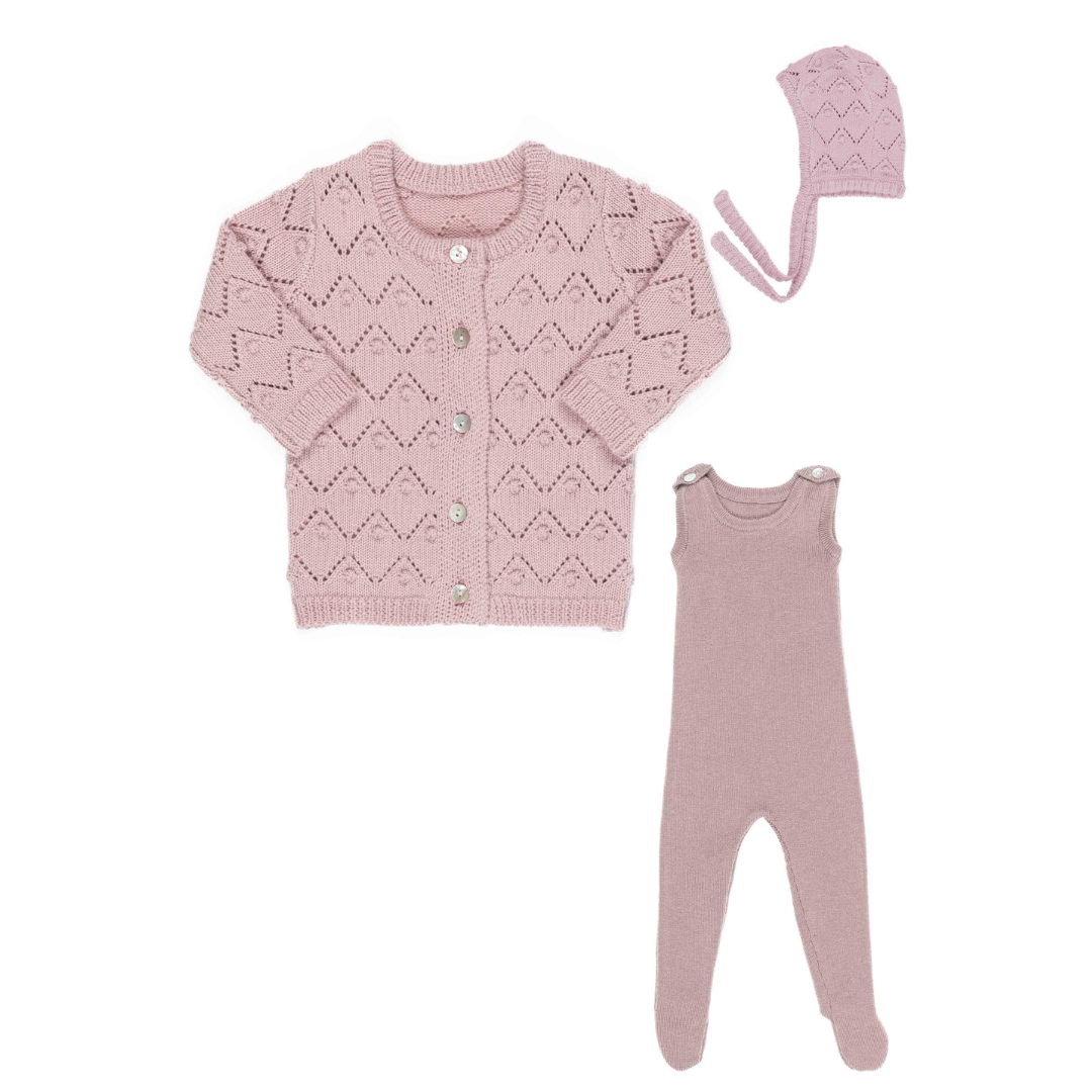 Kipp Pointelle Knit 2PC & Hat Set - TD3150RH