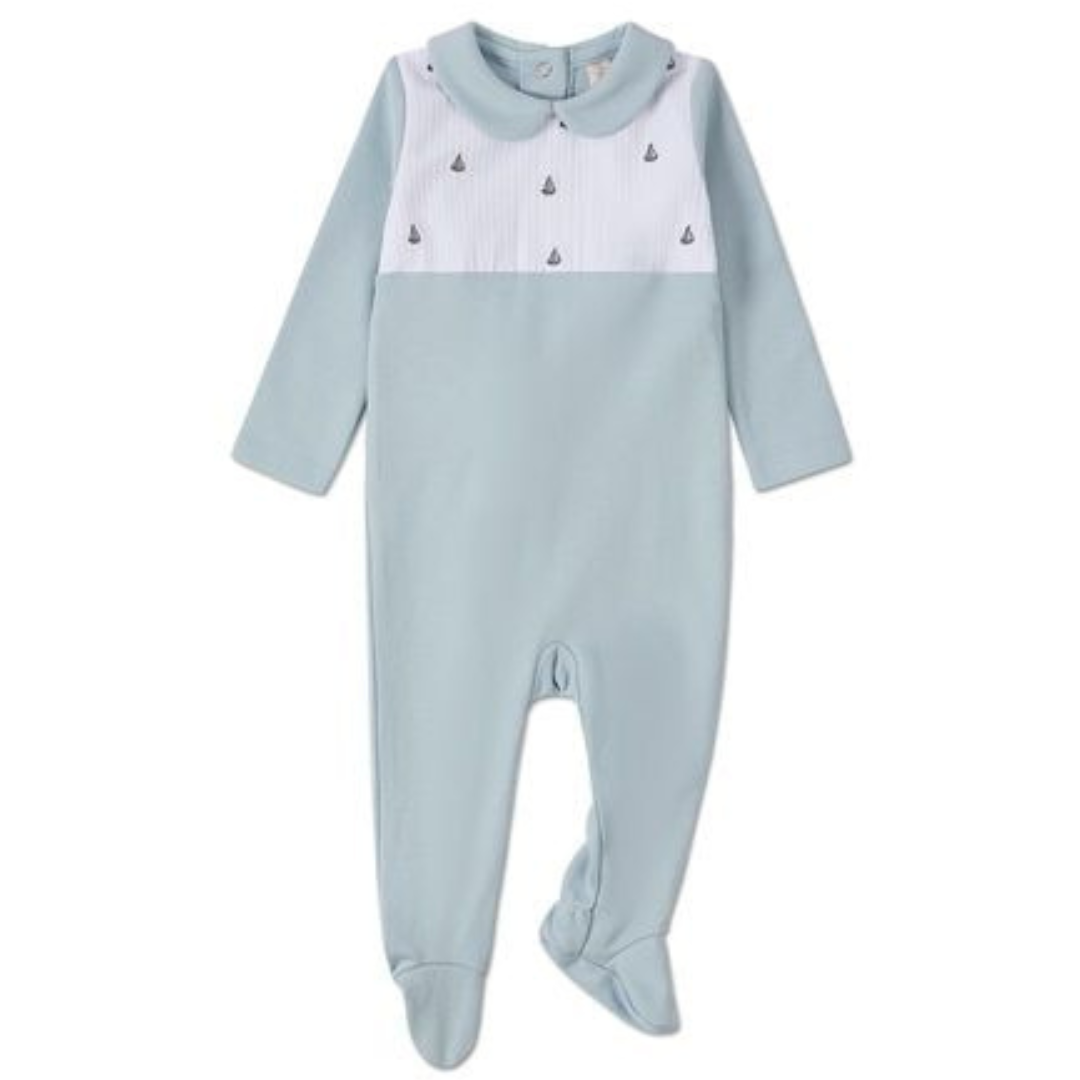 MiniMoi Sail On Pintuck Footie - IAA09279