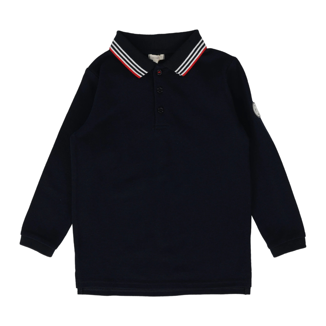 Lil Legs Multi Stripe Collar Polo Ls - PMSCPL-SS25