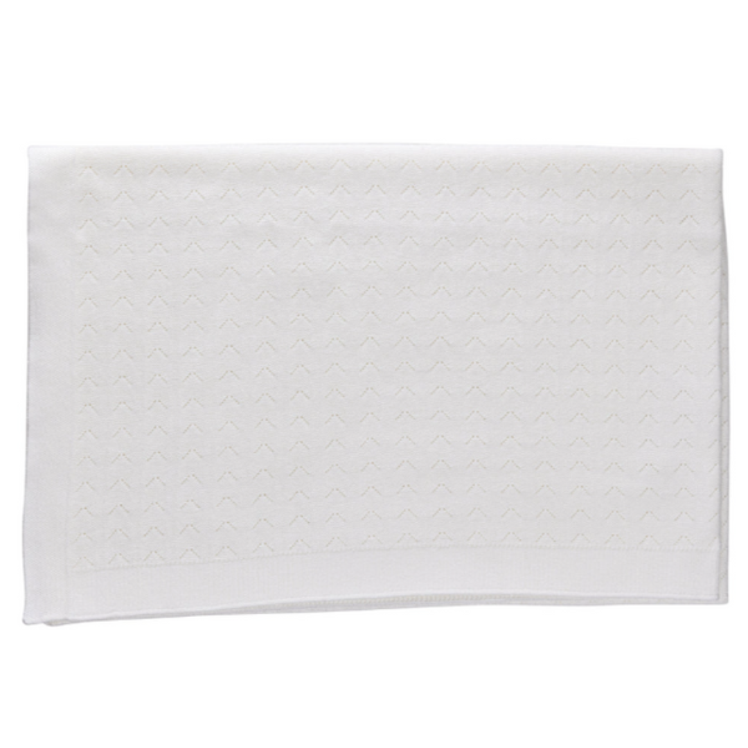 Kipp Pointelle Stripe Knit Blanket - G2701B