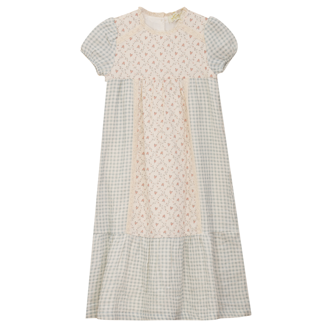 Lola Girls Maxi Dress With Lace Trim - SB5CP7151