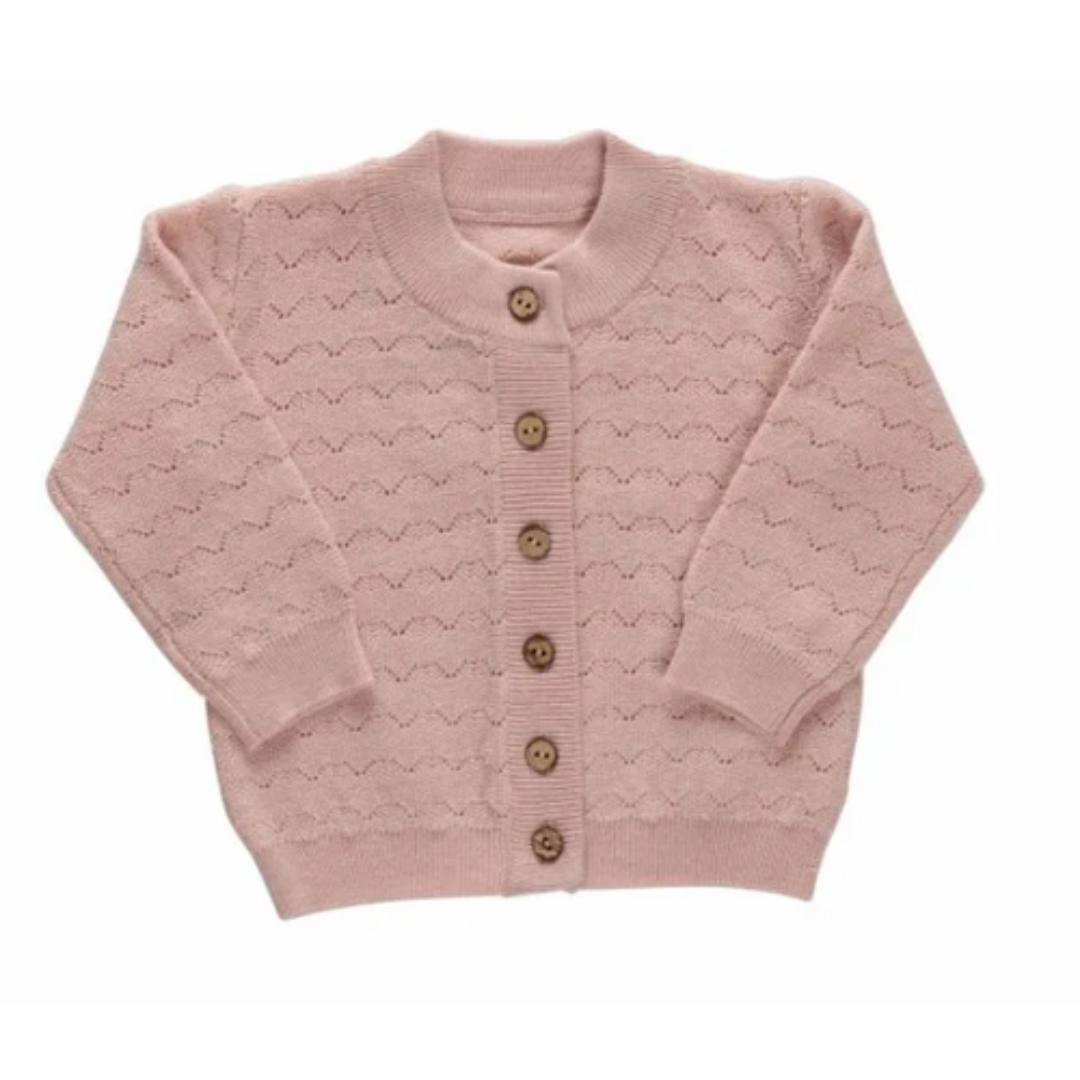 Kipp Zig Zag Pointelle Knit Cardigan - G2703