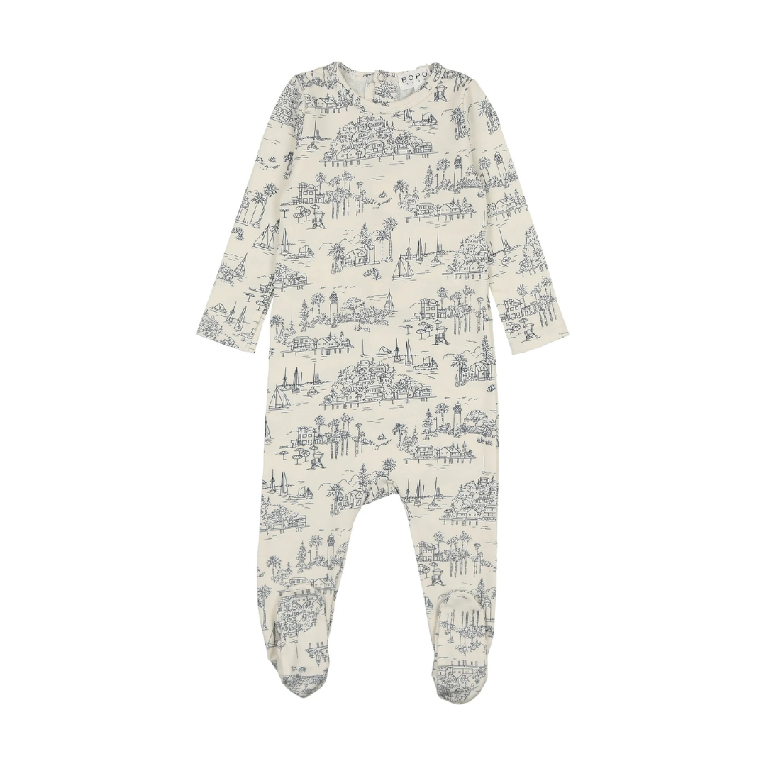Bopop Coastal Toile Pajamas - P629
