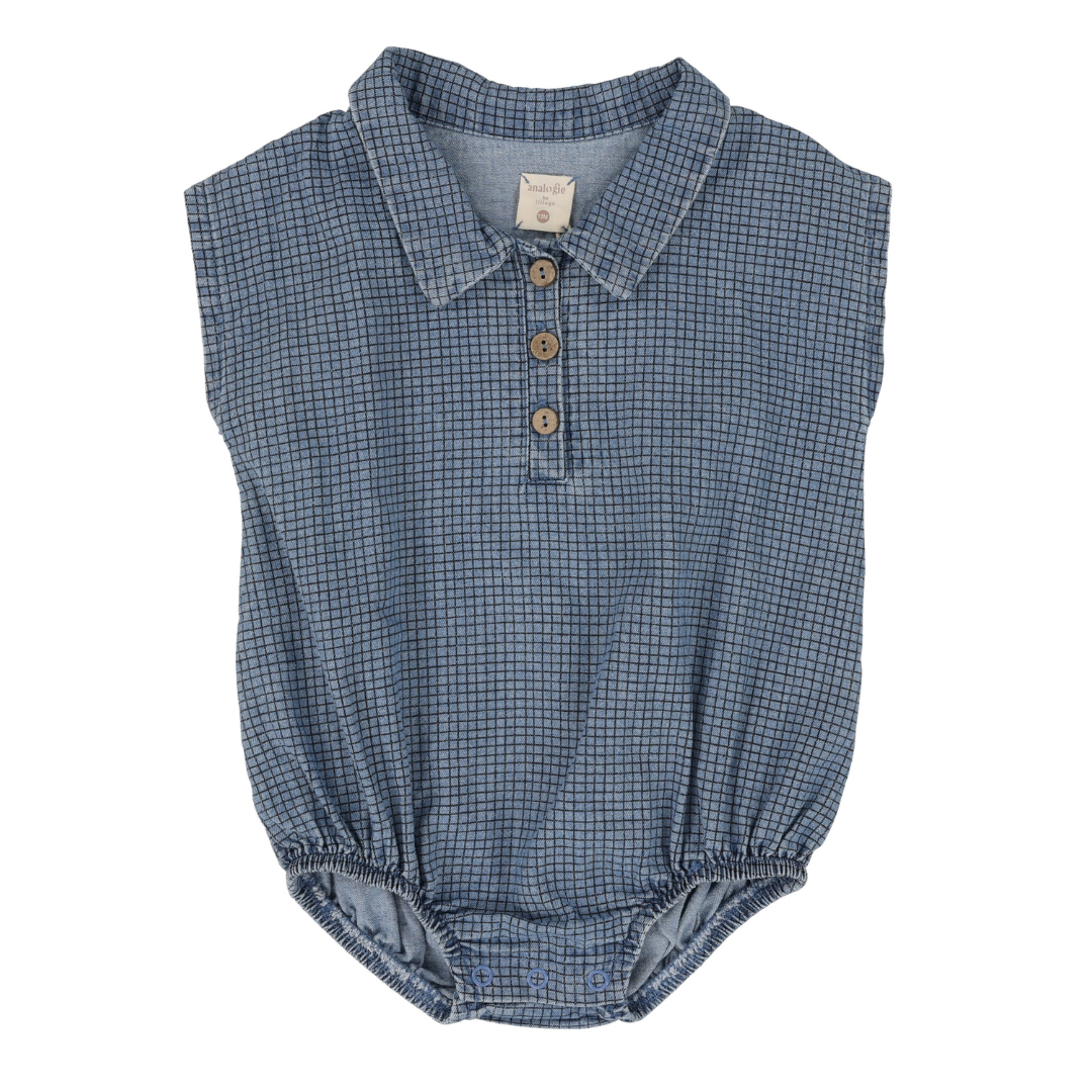 Analogie Checked Romper - PDCR-SS25