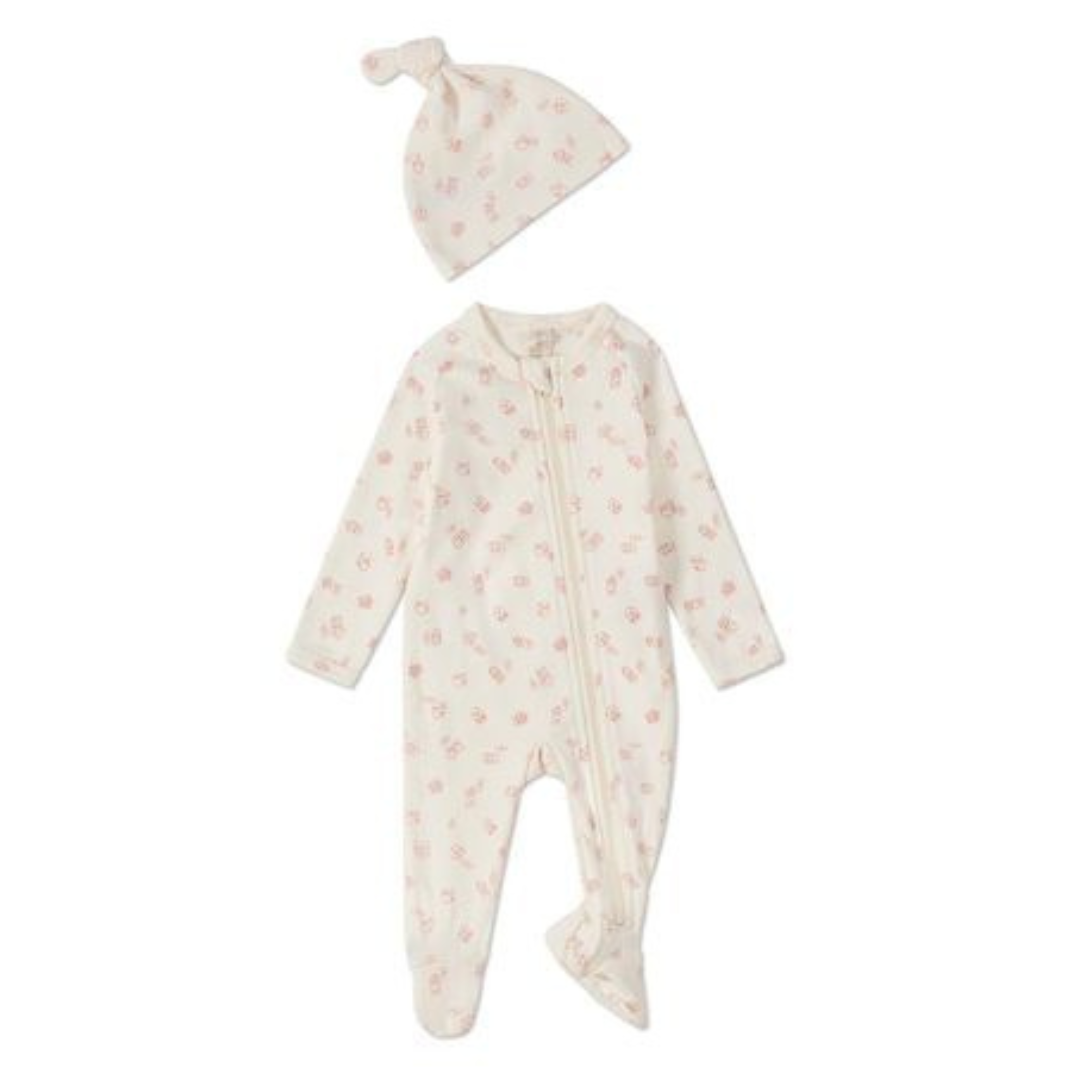 MiniMoi Love is Home 2 Pc Footie Set - INE09272