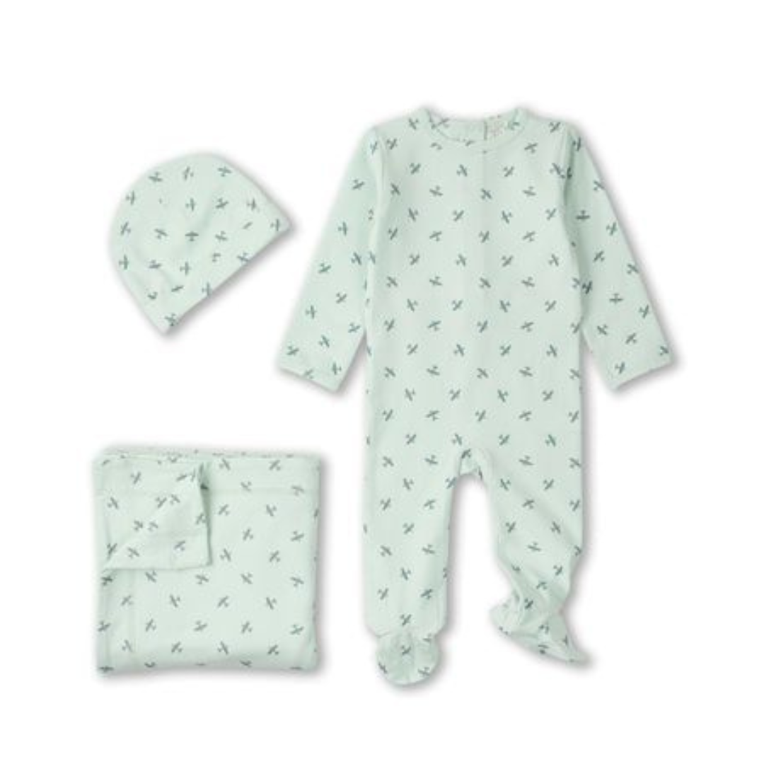 MiniMoi Aviation 3 Pc Footie Set - INA09305