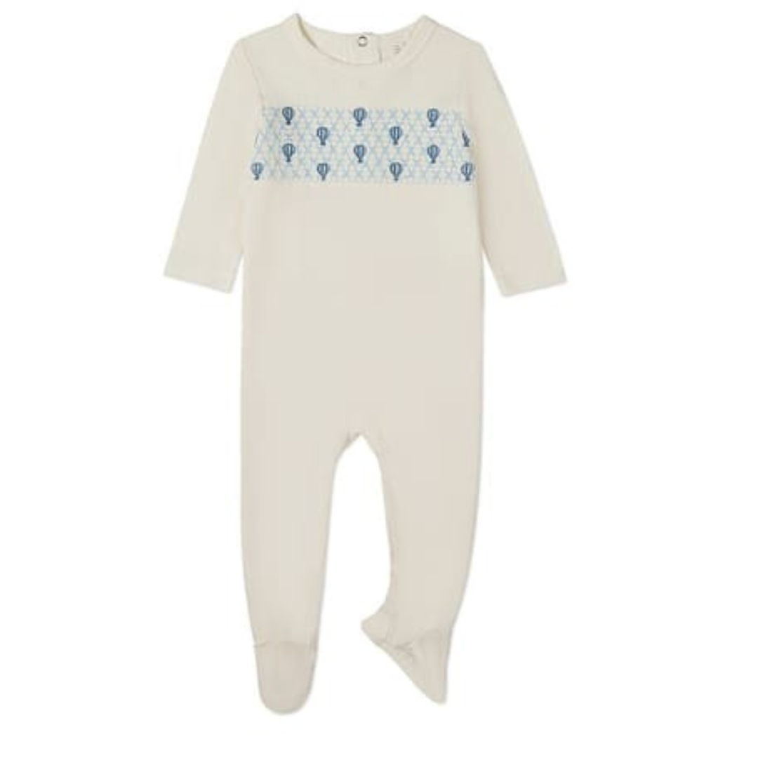 MiniMoi Hot Air Balloon Smocking Footie - IAA09294