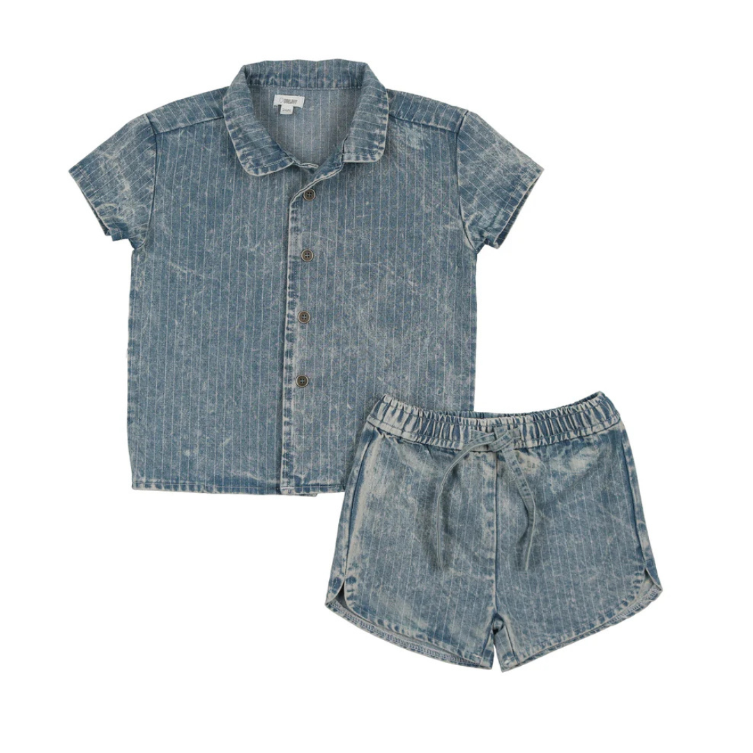 Bonjoy Printed Denim Boy Track Set - BTS25002TS