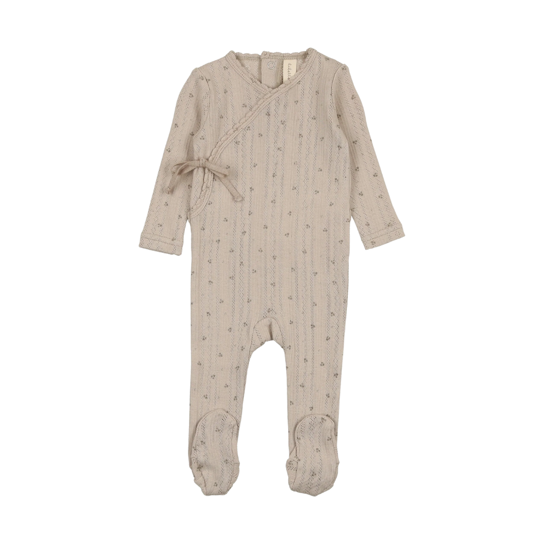 Lilette Printed Pointelle Wrap Footie