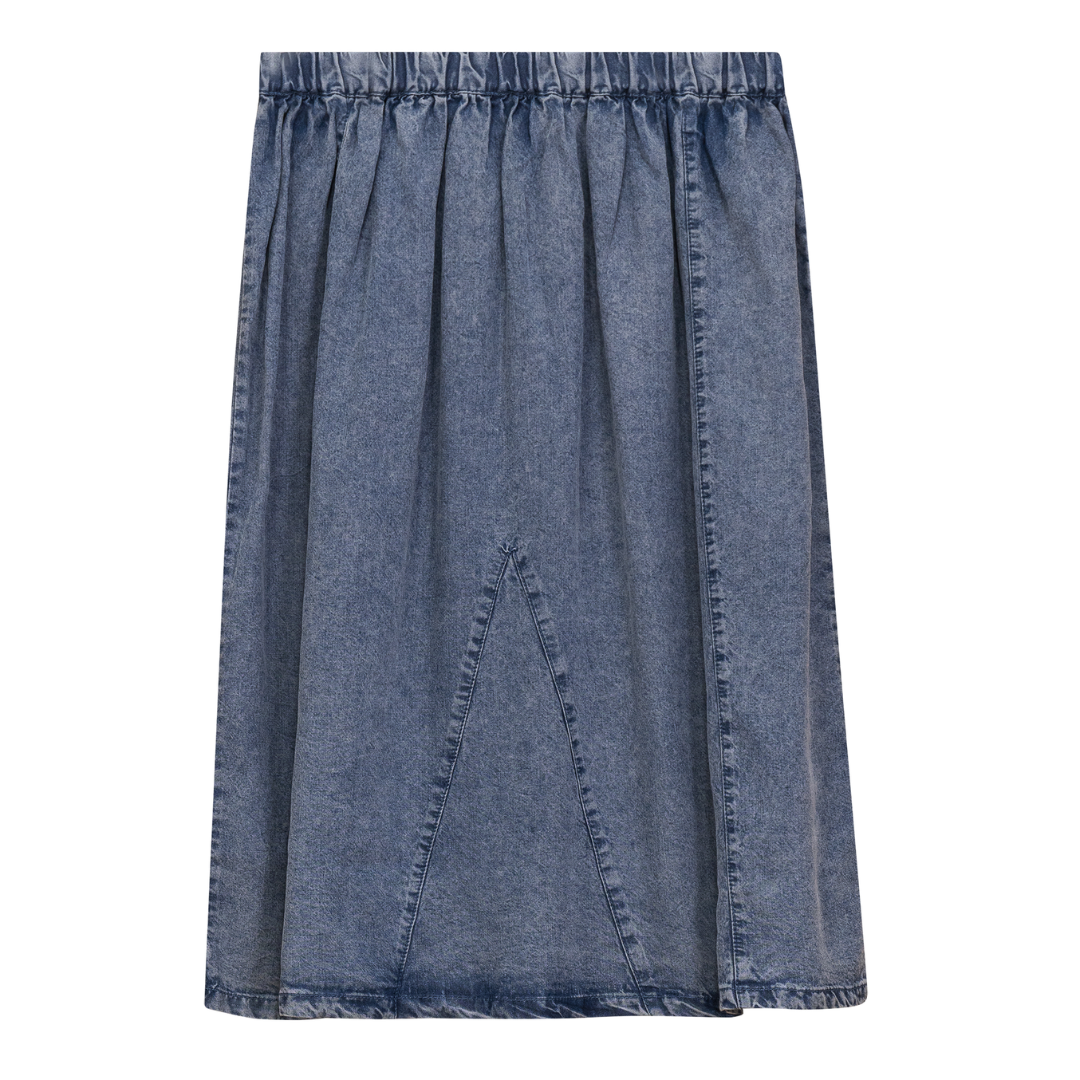 Puddles Girls Washed Denim Midi Skirt - SB5CY2631L