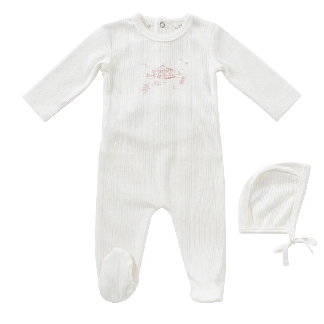 Kipp Kipp Carousel Romper & Bonnet Set - TD3111RH