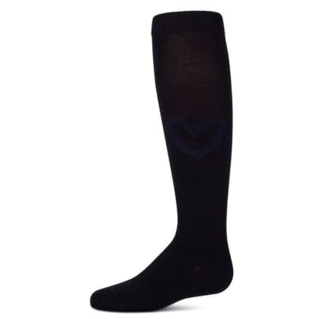Memoi Fuzzy Heart Knee High - MKF-7210
