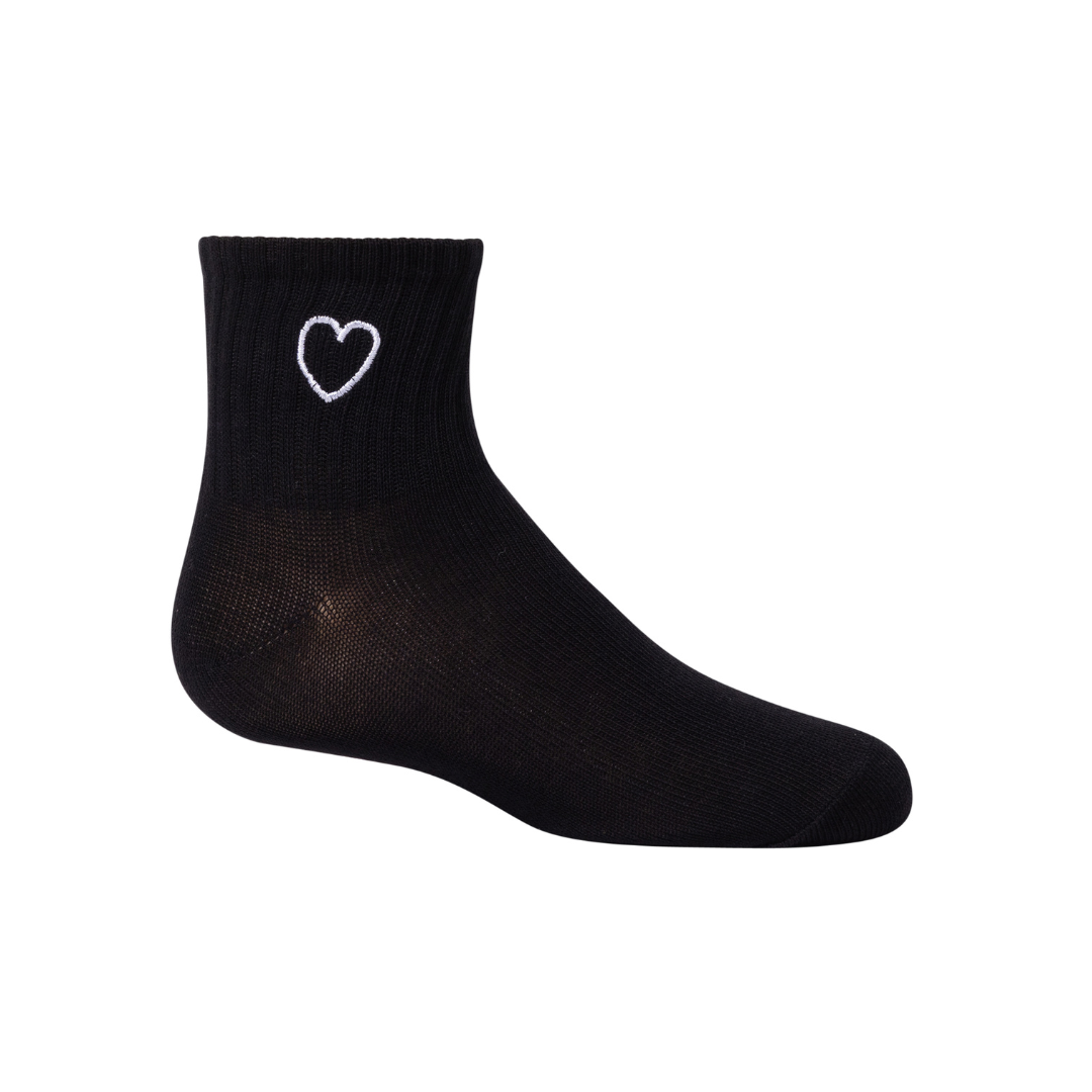 Zubii Embroidered Heart Ankle - 1376