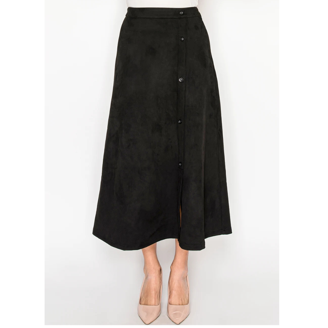 Yal Suede Asym Skirt - SK4689