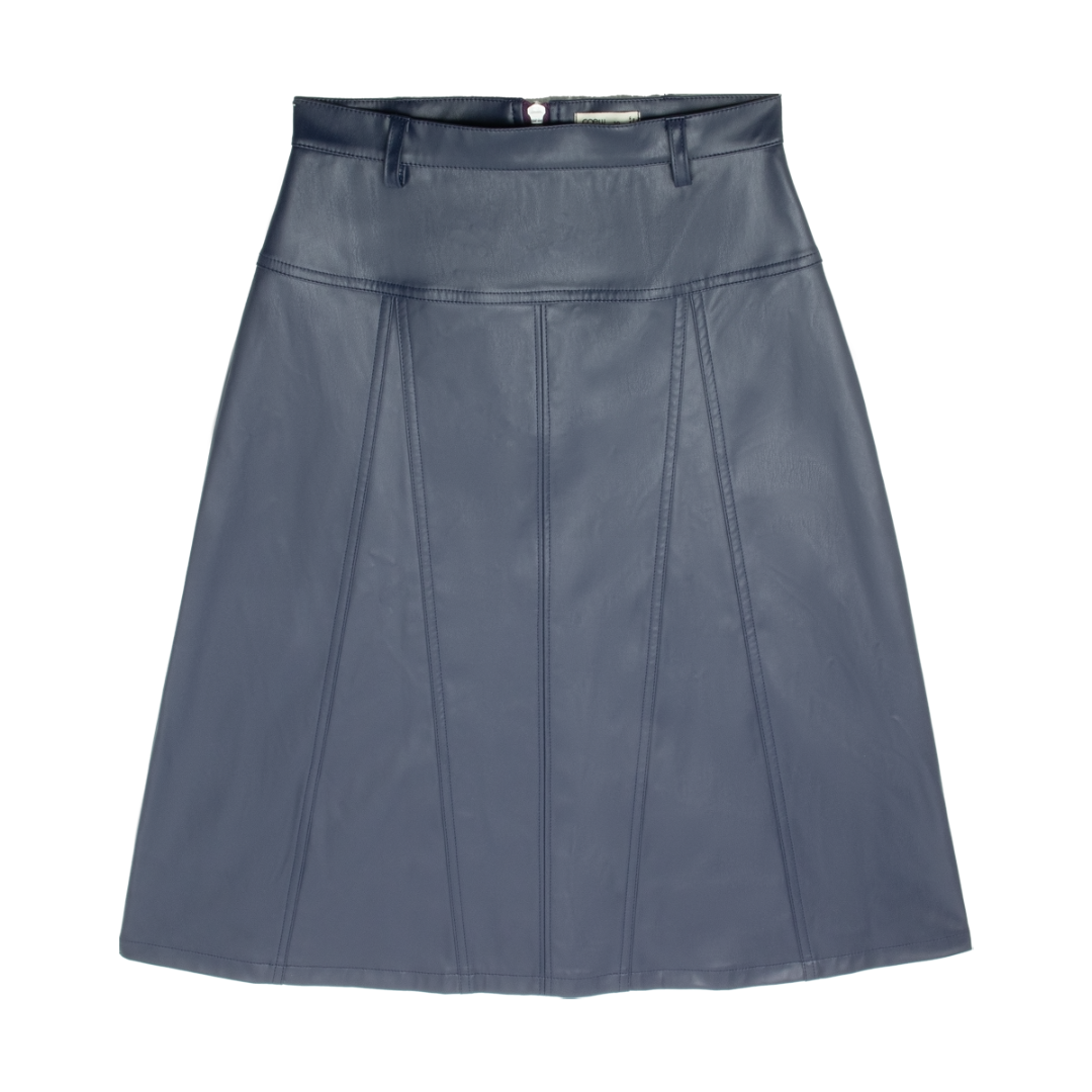 Crew Basics Alexa Leather Midi Skirt - AL3053
