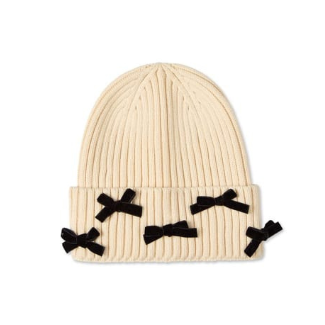 Memoi All Over Bows Cuffed Beanie - MKA-113