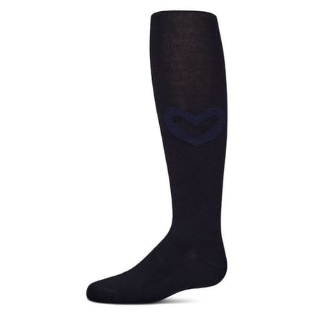 Memoi Terry Heart Cotton Tights - MKF-4084