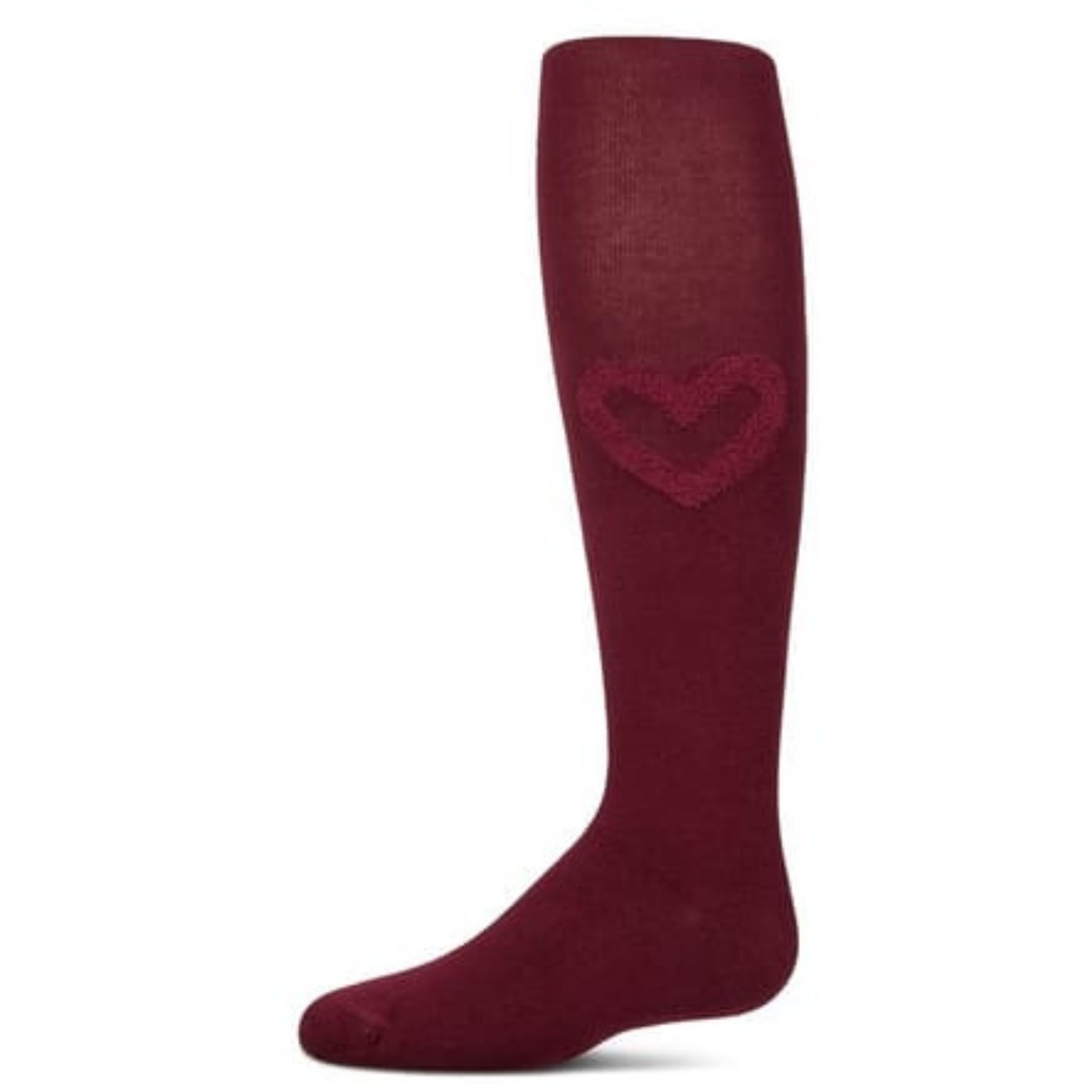 Memoi Terry Heart Cotton Tights - MKF-4084