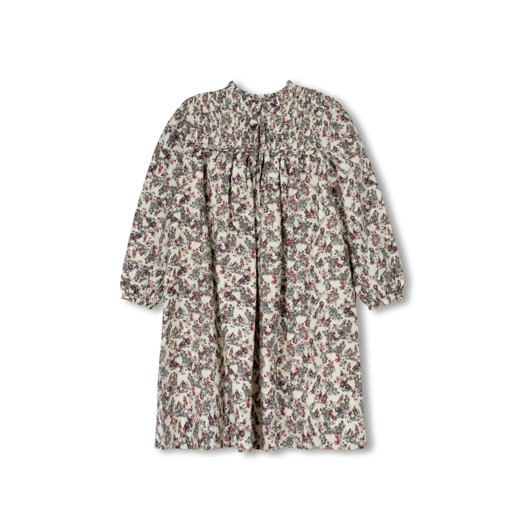 Papillon Floral Smocked Ruffle Trimmed Dress - C-21174