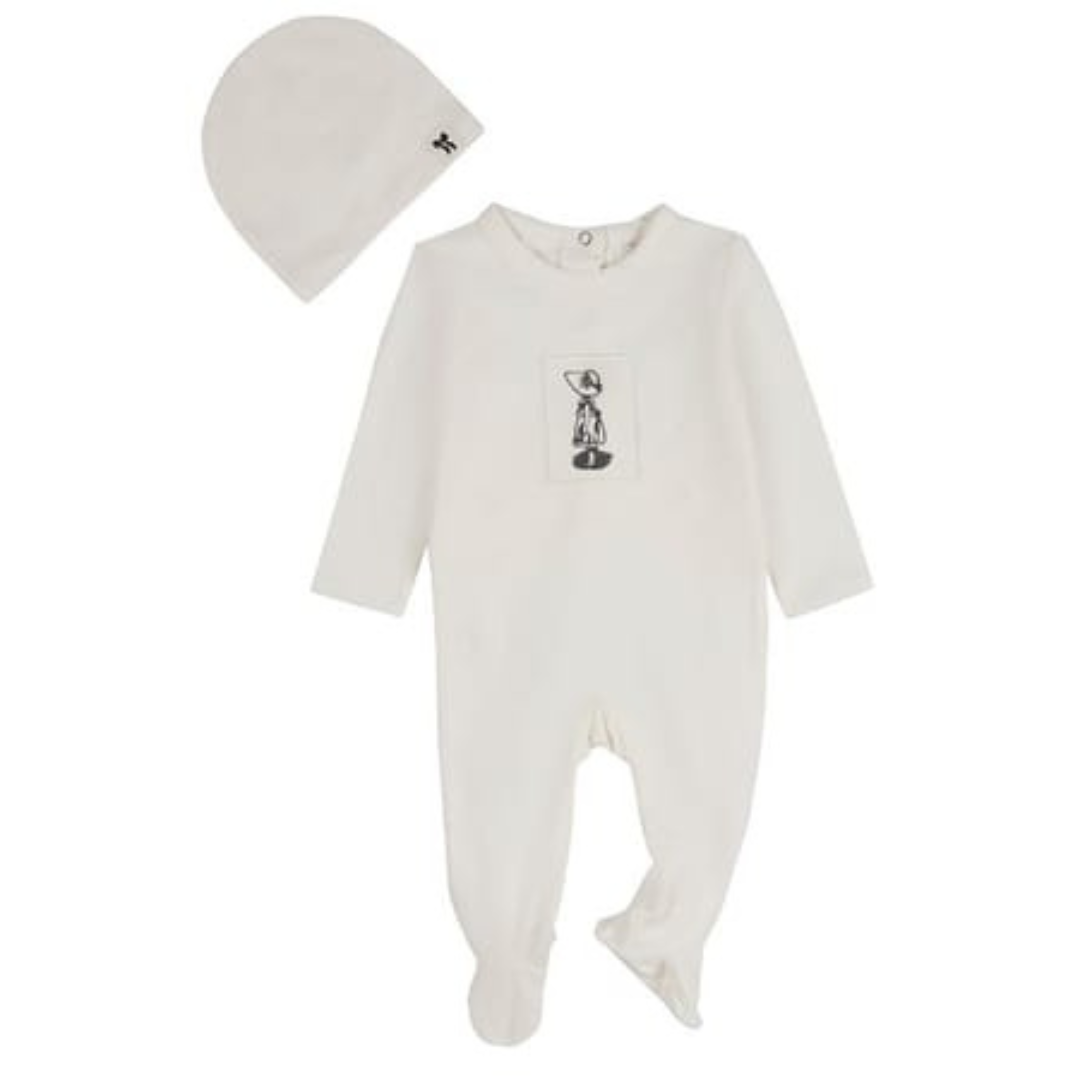 MiniMoi The Little Girl And Her Sun Bonnet 2 Pc Footie Set - INA09671